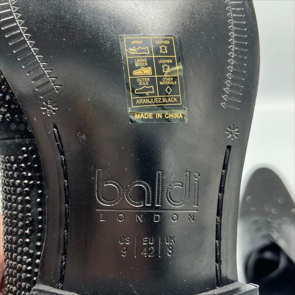 Baldi London Men's Aranjuez Dress Shoe in Black Size 9 - Picture 7 of 7
